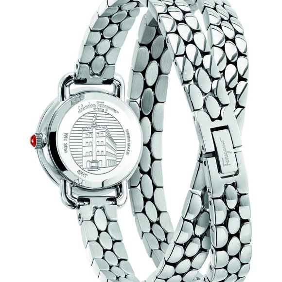 Sale! Salvatore Ferragamo Silver Womens Watch New